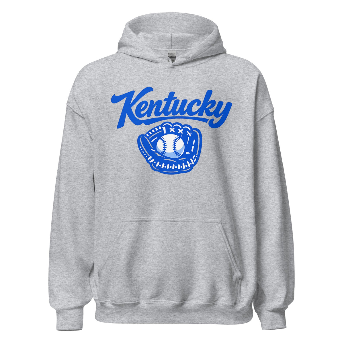 Kentucky Blue Hoodie | Baseball Glove Graphic | Classic Fleece Pullover - Bluegrass Elite Apparel LLC