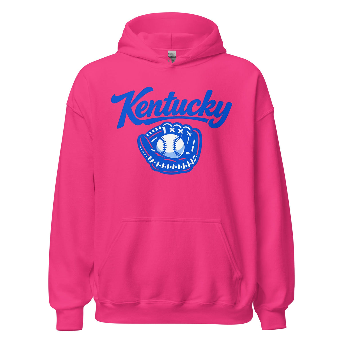 Kentucky Blue Hoodie | Baseball Glove Graphic | Classic Fleece Pullover - Bluegrass Elite Apparel LLC