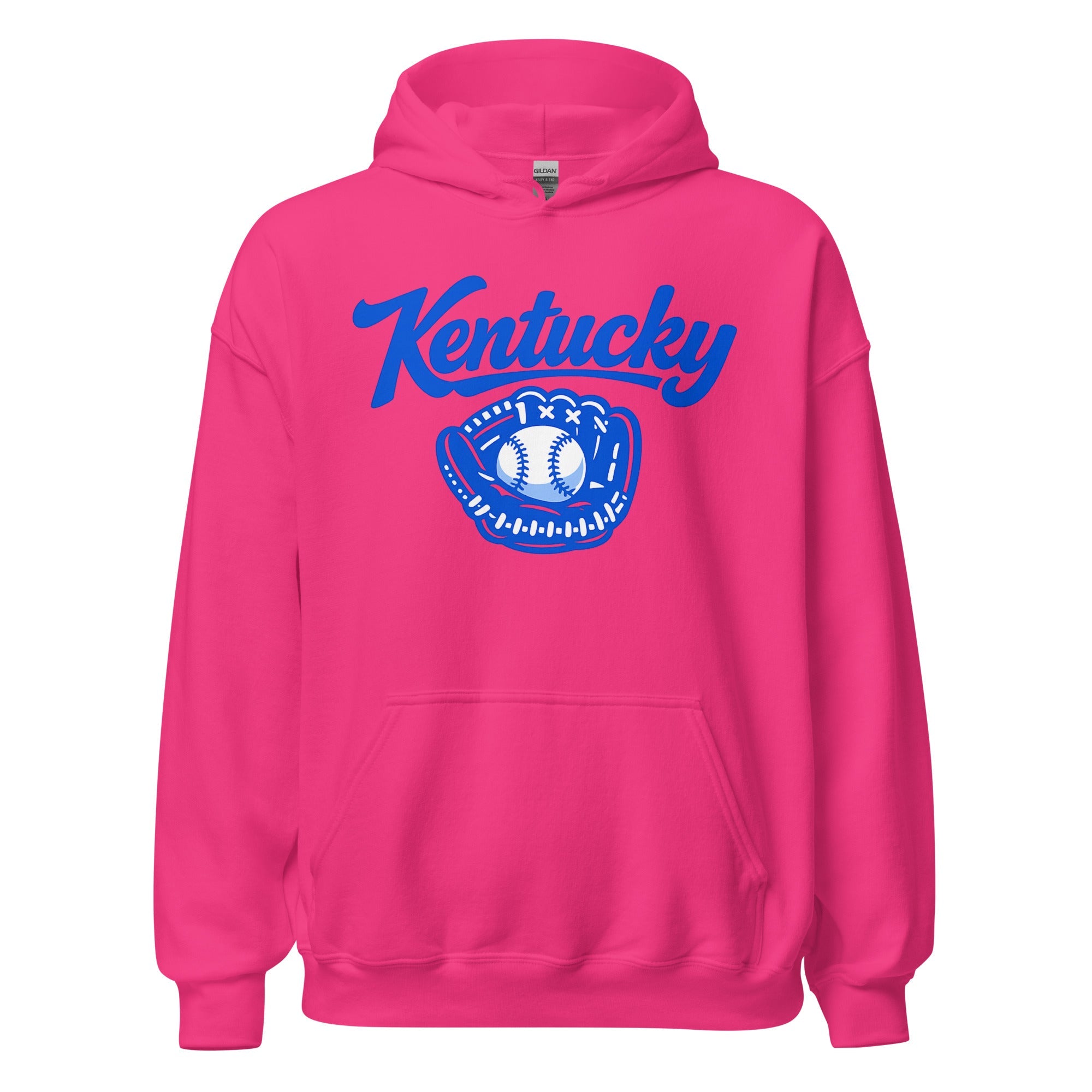 Kentucky Blue Hoodie | Baseball Glove Graphic | Classic Fleece Pullover - Bluegrass Elite Apparel LLC