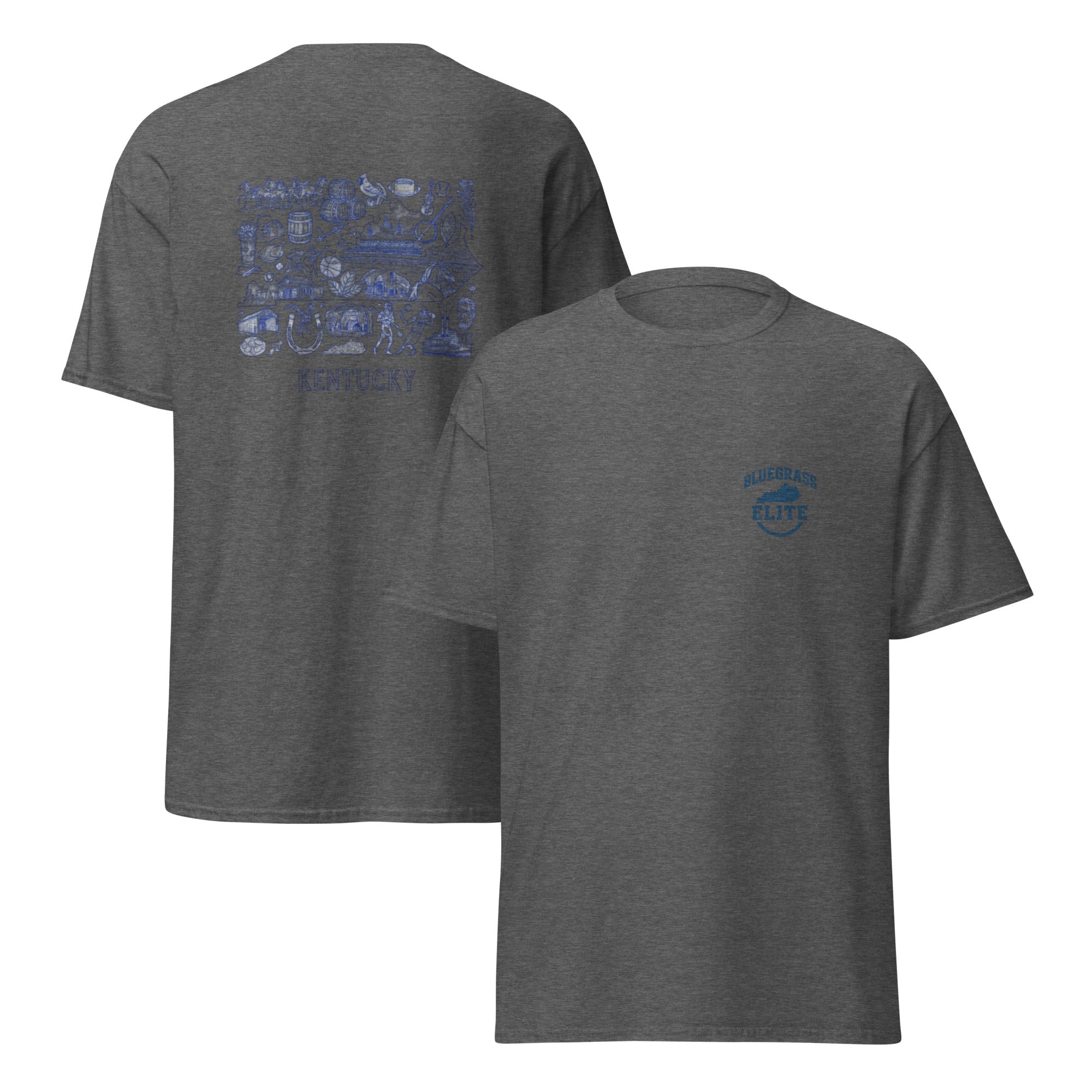 Kentucky Blue ink Back classic tee - Bluegrass Elite Apparel LLC