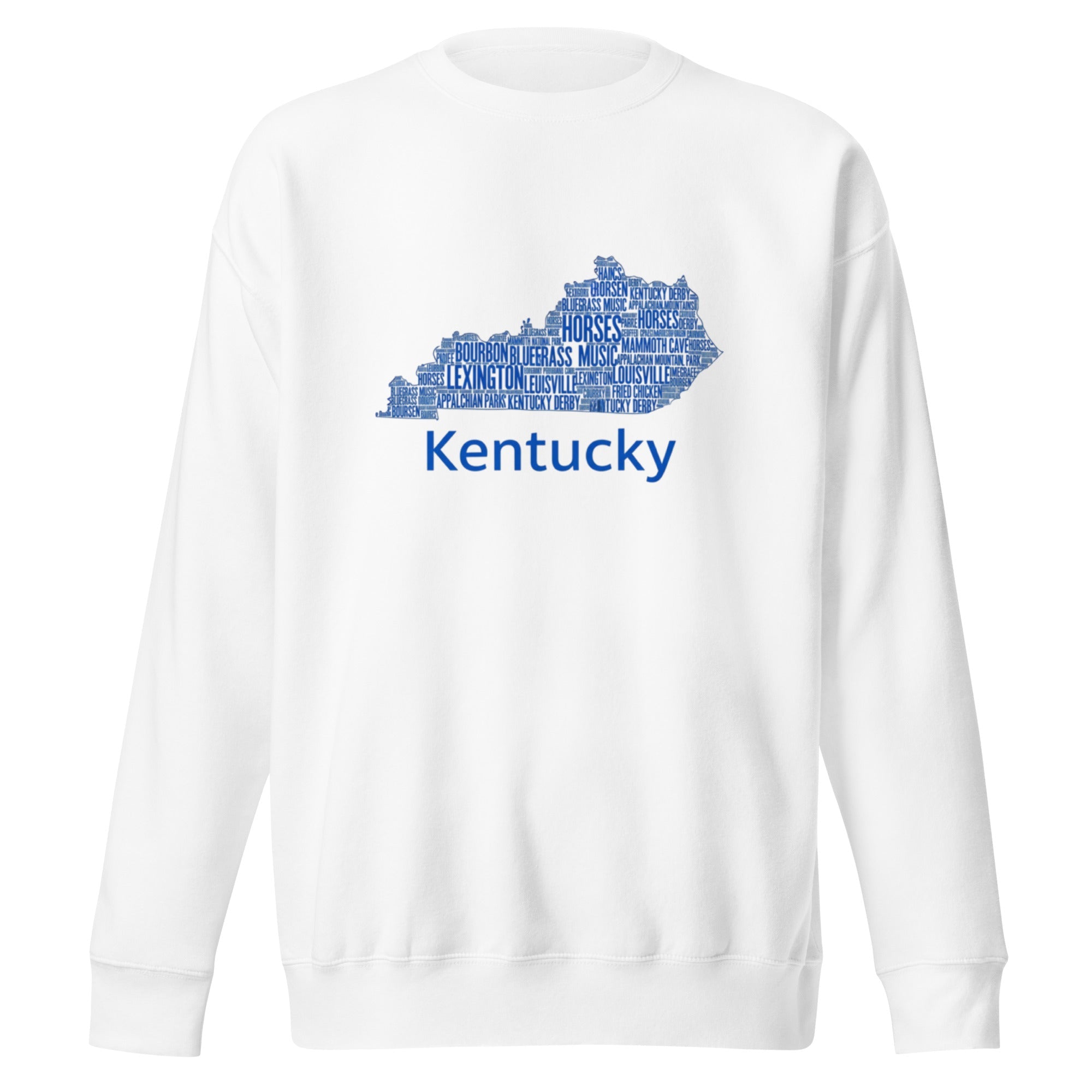 Kentucky Blue Ink Sweatshirt – Comfy & Stylish Cotton - Blend Crewneck - Bluegrass Elite Apparel LLC