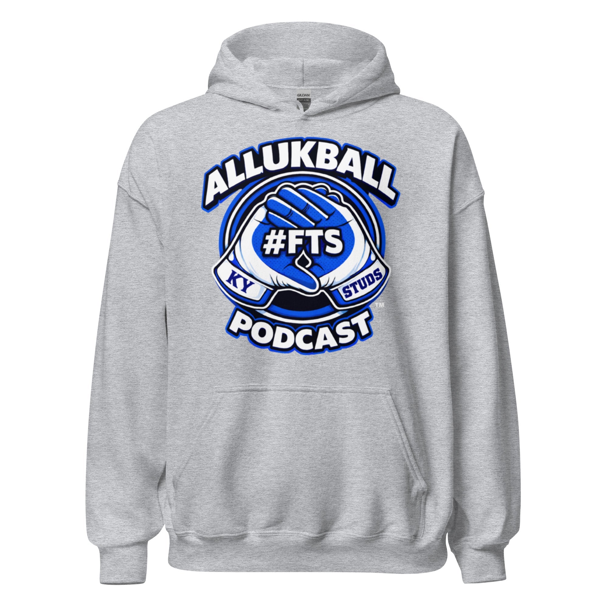 Kentucky Blue Podcast Ball Hoodie | Allukball Graphic Pullover | Classic - Bluegrass Elite Apparel LLC