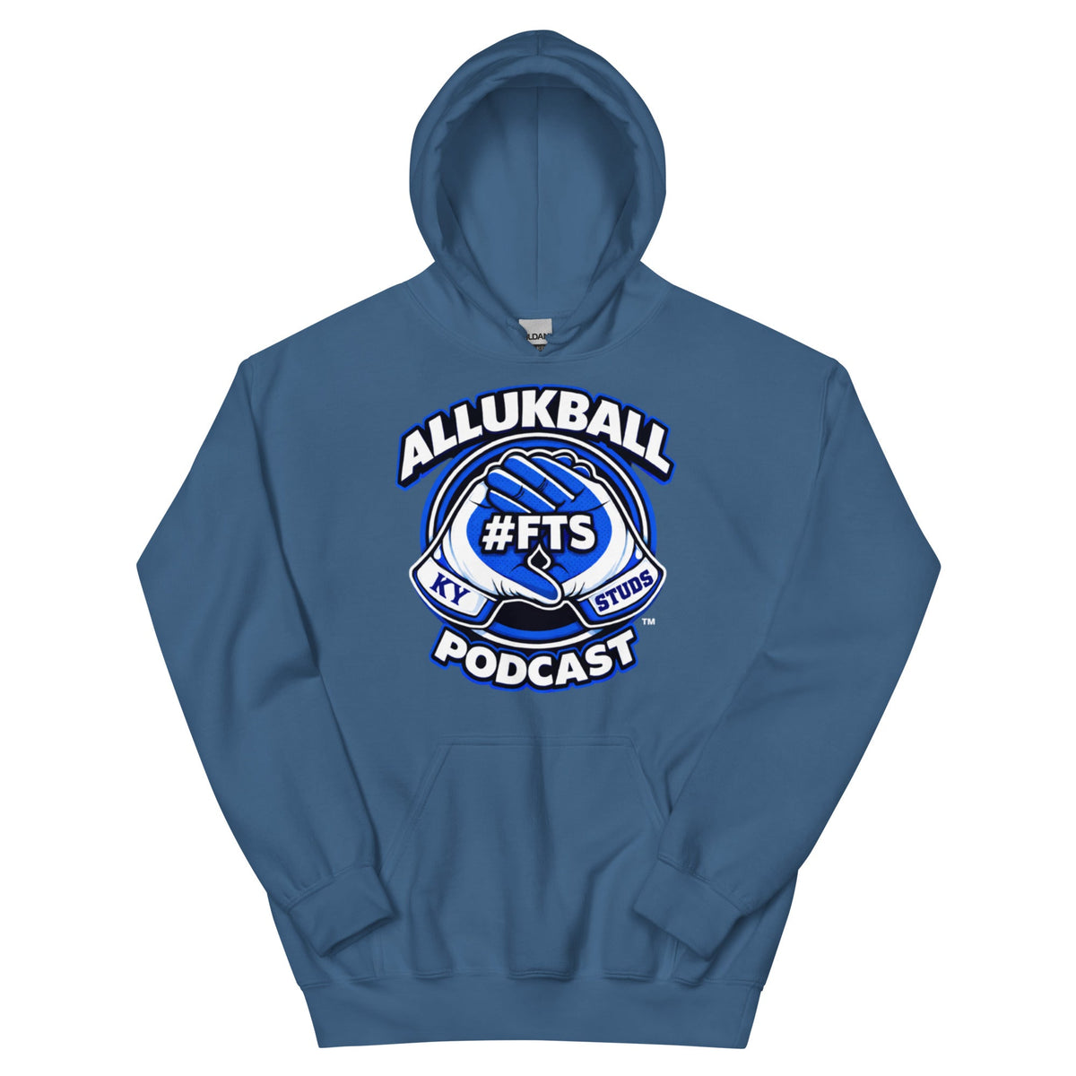 Kentucky Blue Podcast Ball Hoodie | Allukball Graphic Pullover | Classic - Bluegrass Elite Apparel LLC