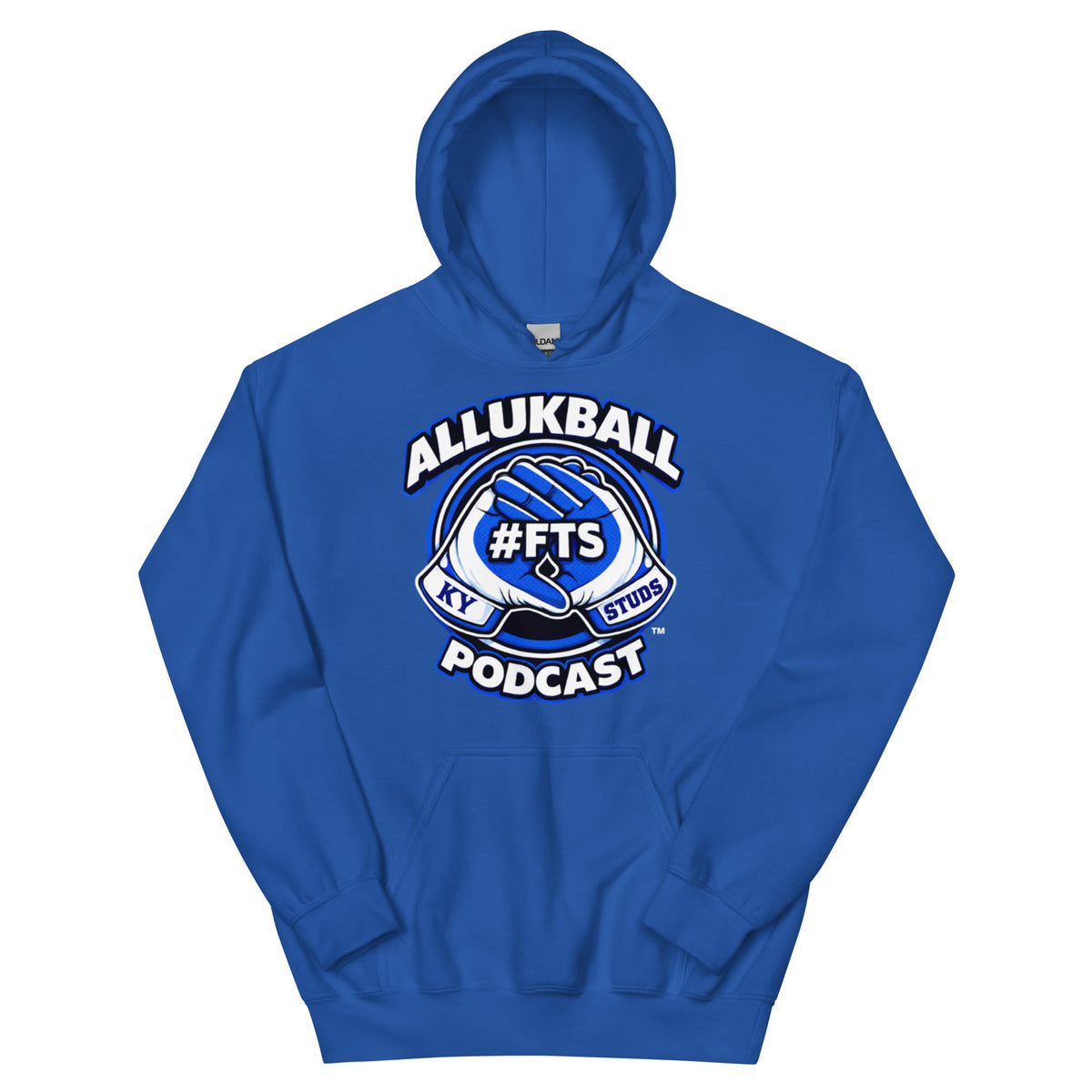 Kentucky Blue Podcast Ball Hoodie | Allukball Graphic Pullover | Classic - Bluegrass Elite Apparel LLC