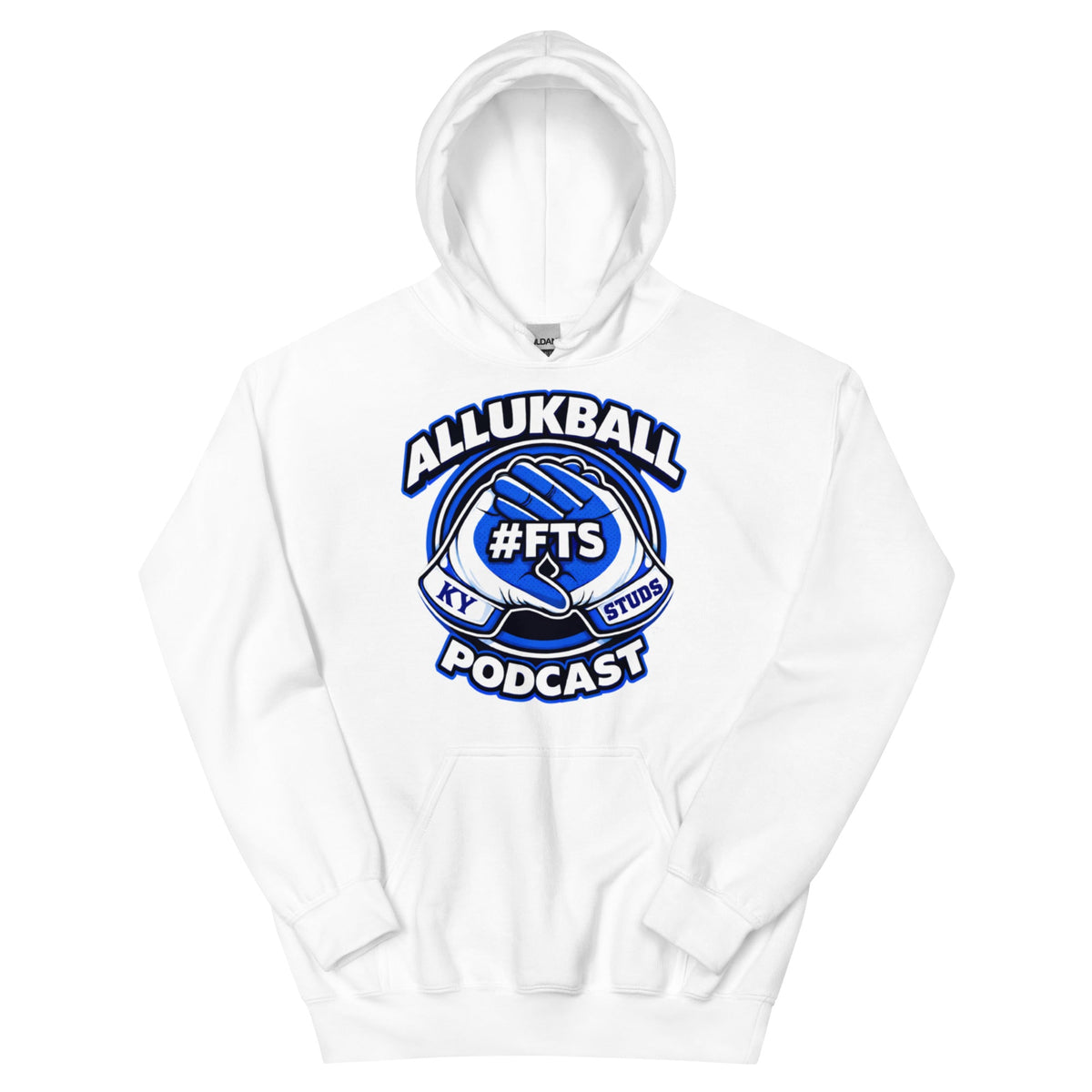 Kentucky Blue Podcast Ball Hoodie | Allukball Graphic Pullover | Classic - Bluegrass Elite Apparel LLC