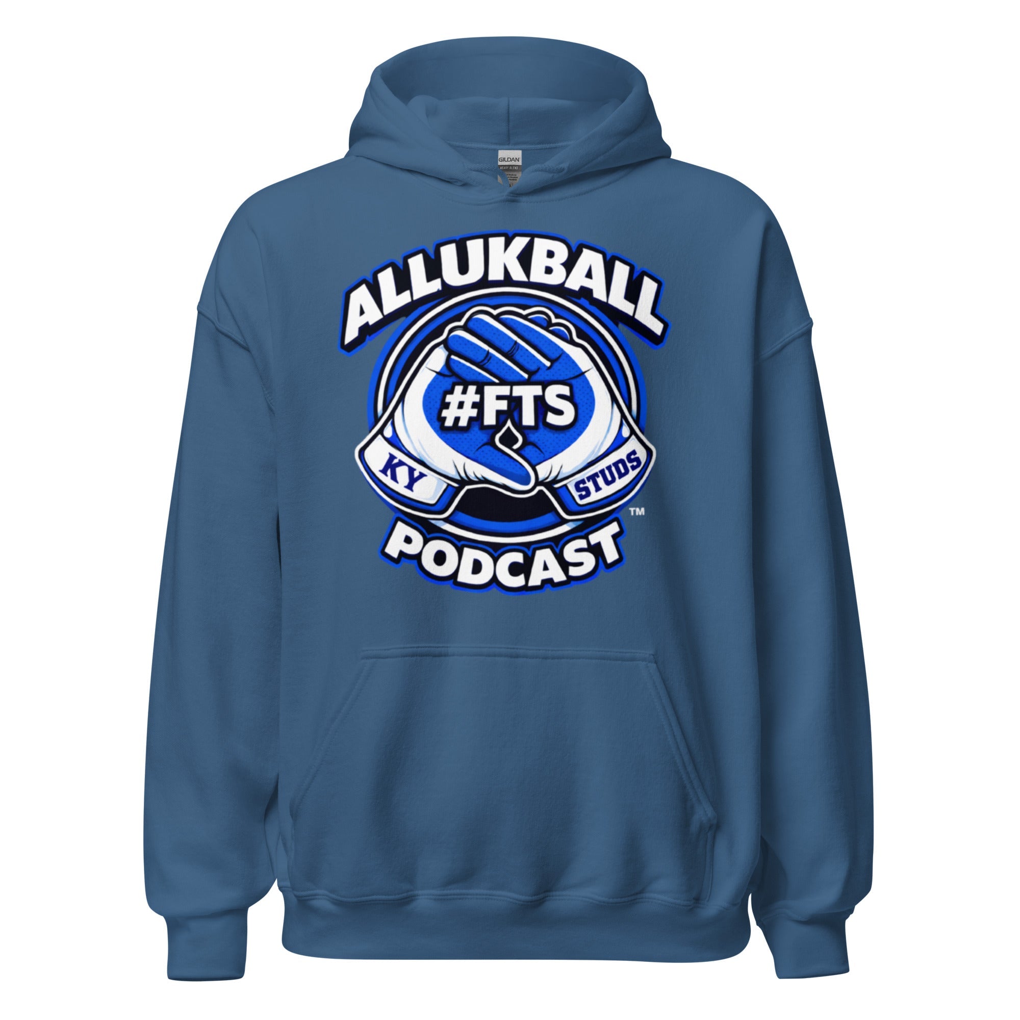 Kentucky Blue Podcast Ball Hoodie | Allukball Graphic Pullover | Classic - Bluegrass Elite Apparel LLC