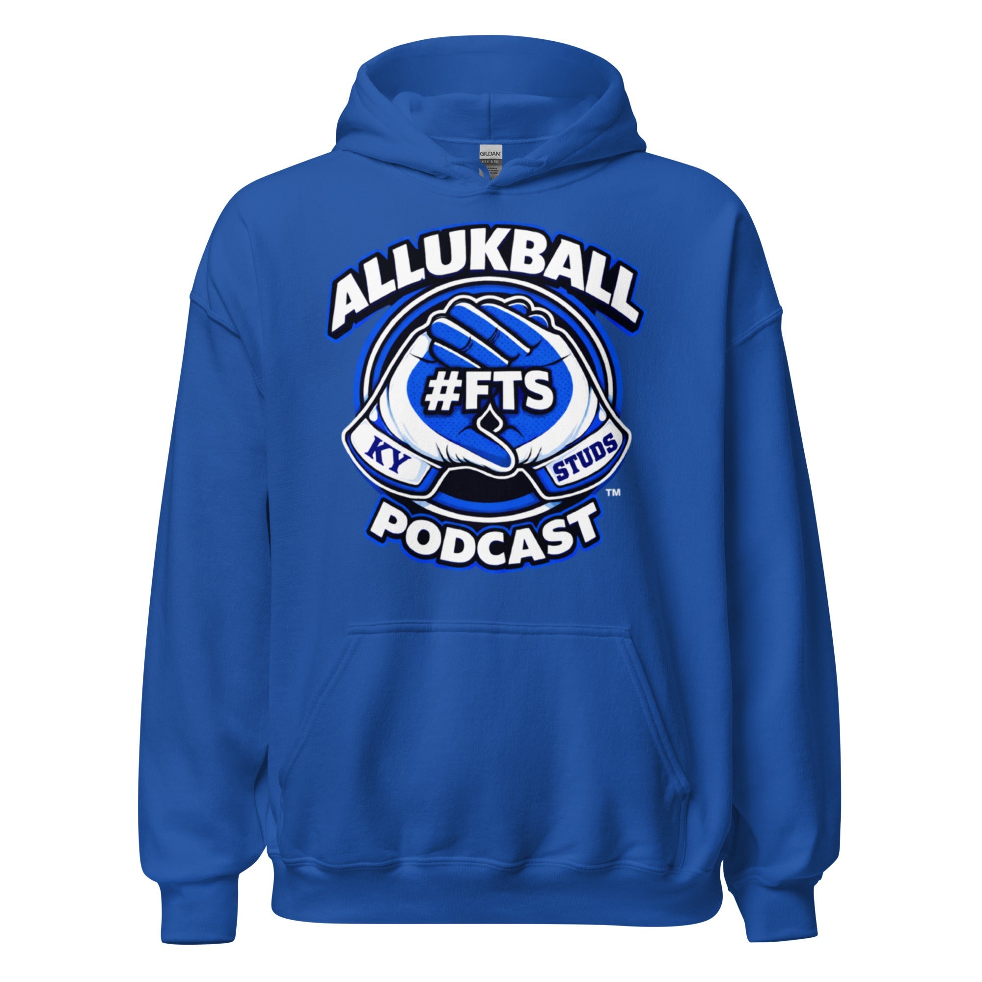 Kentucky Blue Podcast Ball Hoodie | Allukball Graphic Pullover | Classic - Bluegrass Elite Apparel LLC