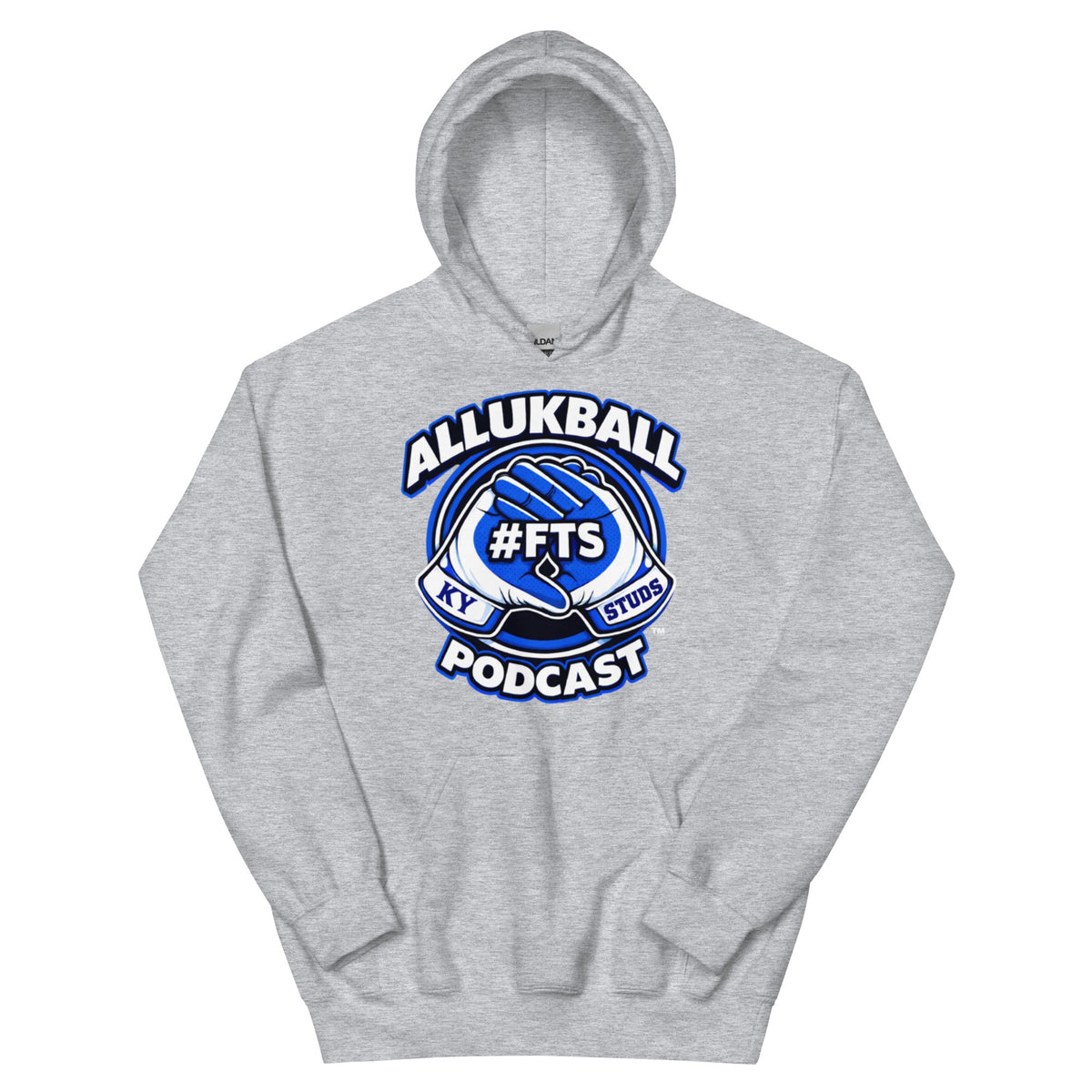 Kentucky Blue Podcast Ball Hoodie | Allukball Graphic Pullover | Classic - Bluegrass Elite Apparel LLC