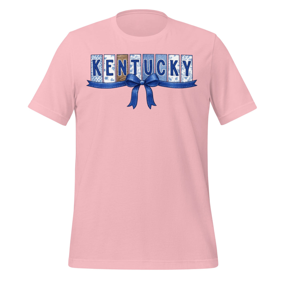 Kentucky Blue Ribbon Script Classic Tee - Bluegrass Elite Apparel LLC