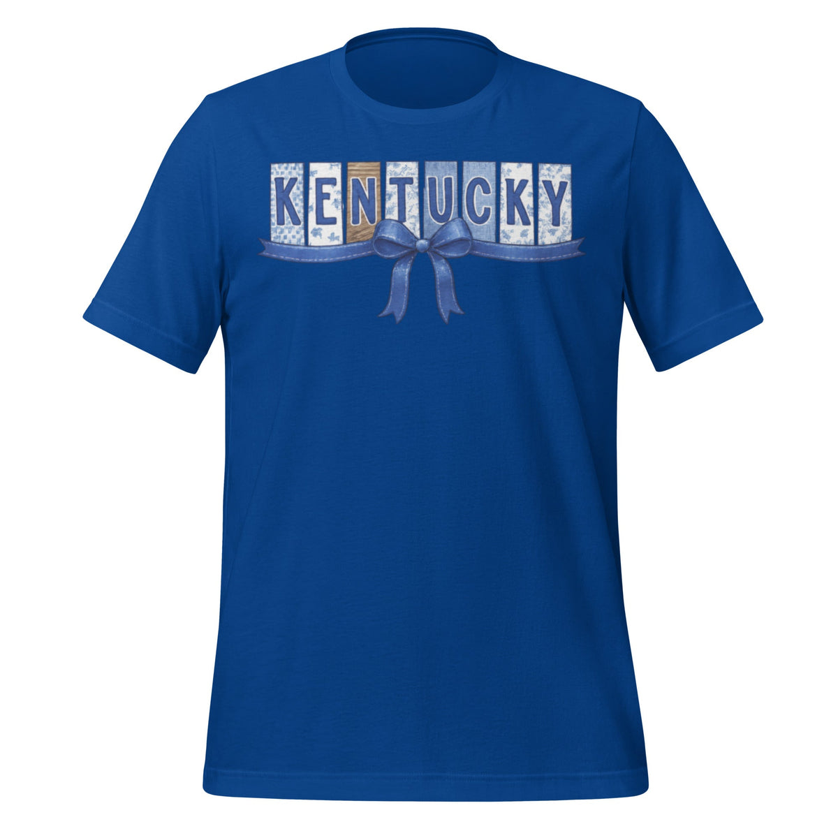 Kentucky Blue Ribbon Script Classic Tee - Bluegrass Elite Apparel LLC