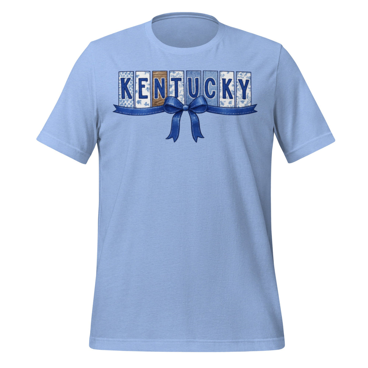 Kentucky Blue Ribbon Script Classic Tee - Bluegrass Elite Apparel LLC