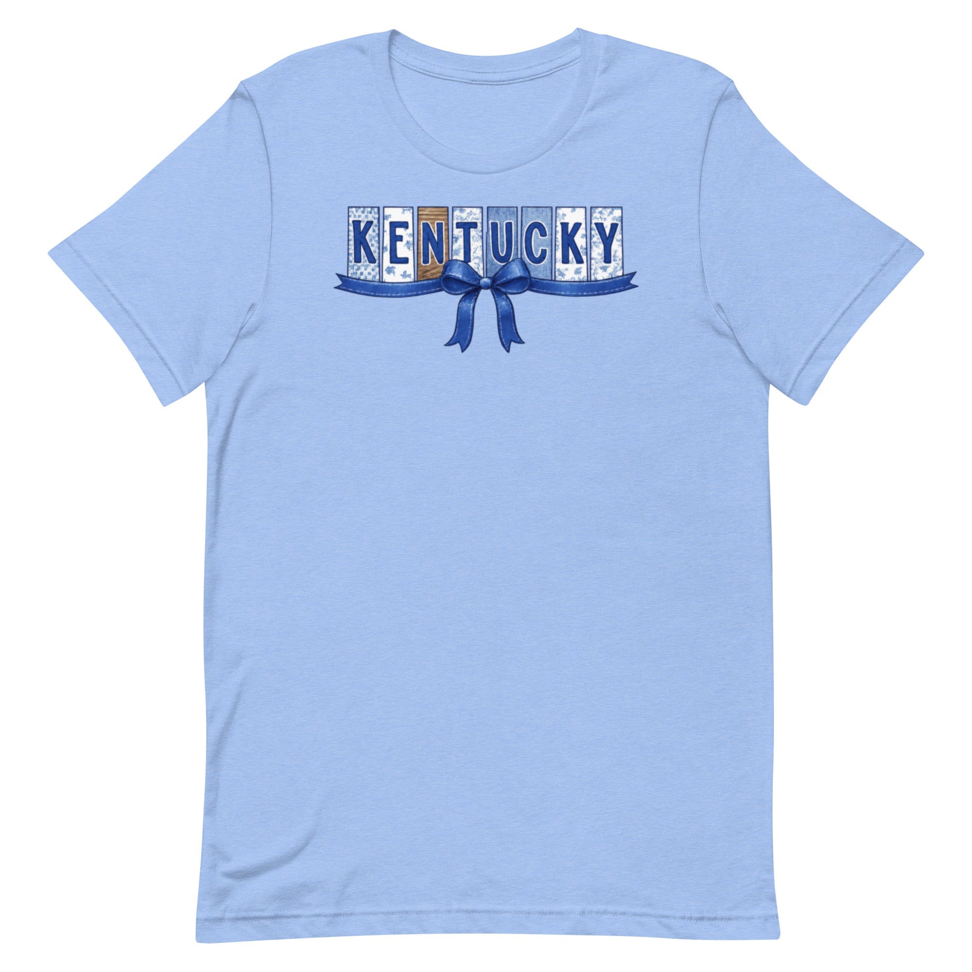 Kentucky Blue Ribbon Script Tee | Vintage Panel Design | Classic - Bluegrass Elite Apparel LLC
