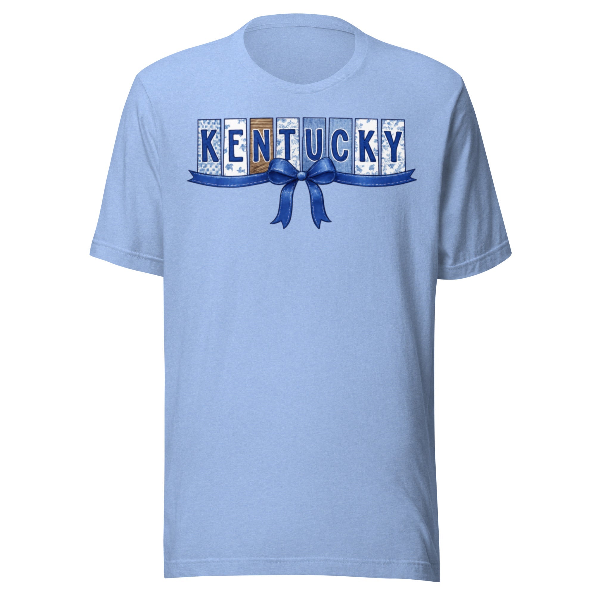 Kentucky Blue Ribbon Script Tee | Vintage Panel Design | Classic - Bluegrass Elite Apparel LLC