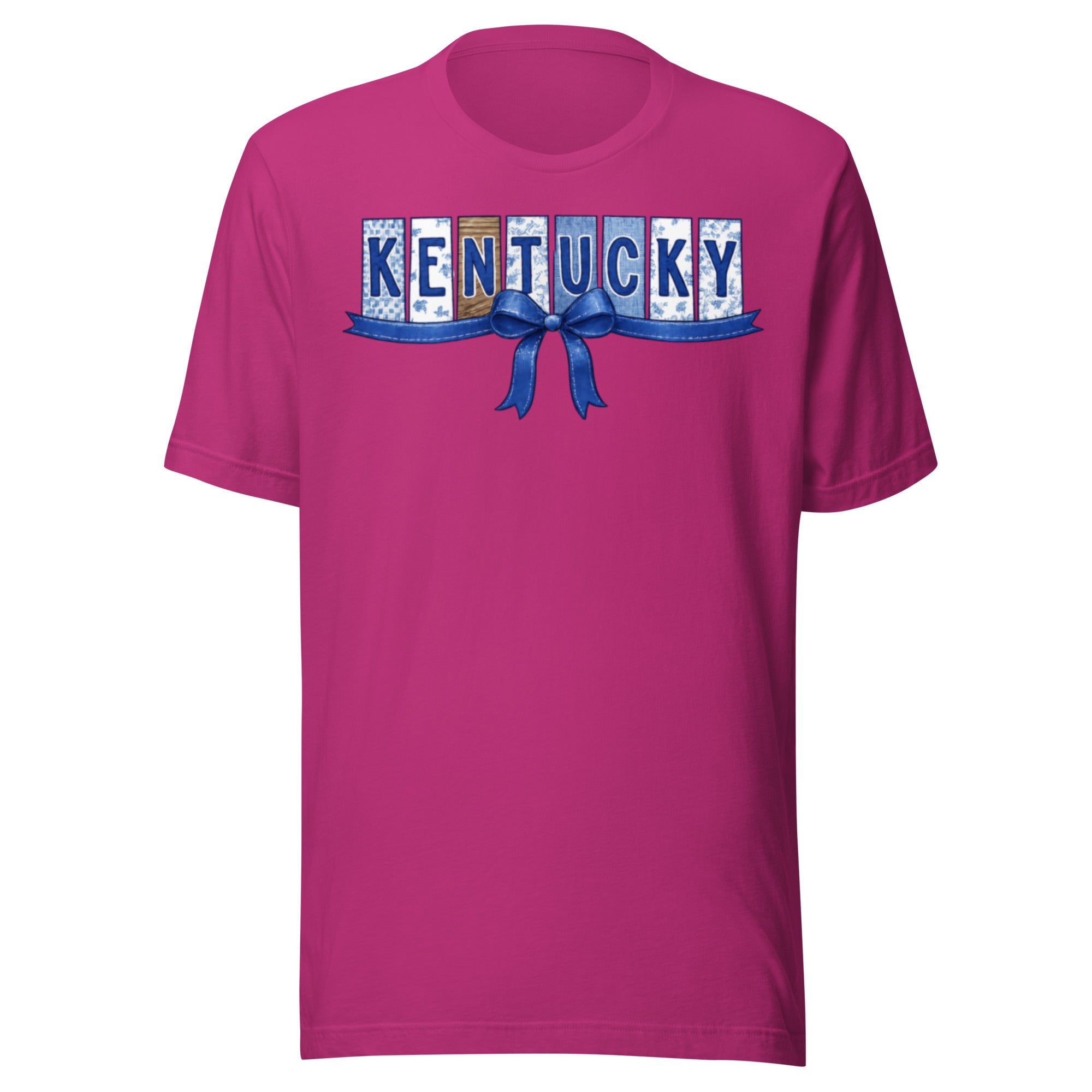 Kentucky Blue Ribbon Script Tee | Vintage Panel Design | Classic - Bluegrass Elite Apparel LLC