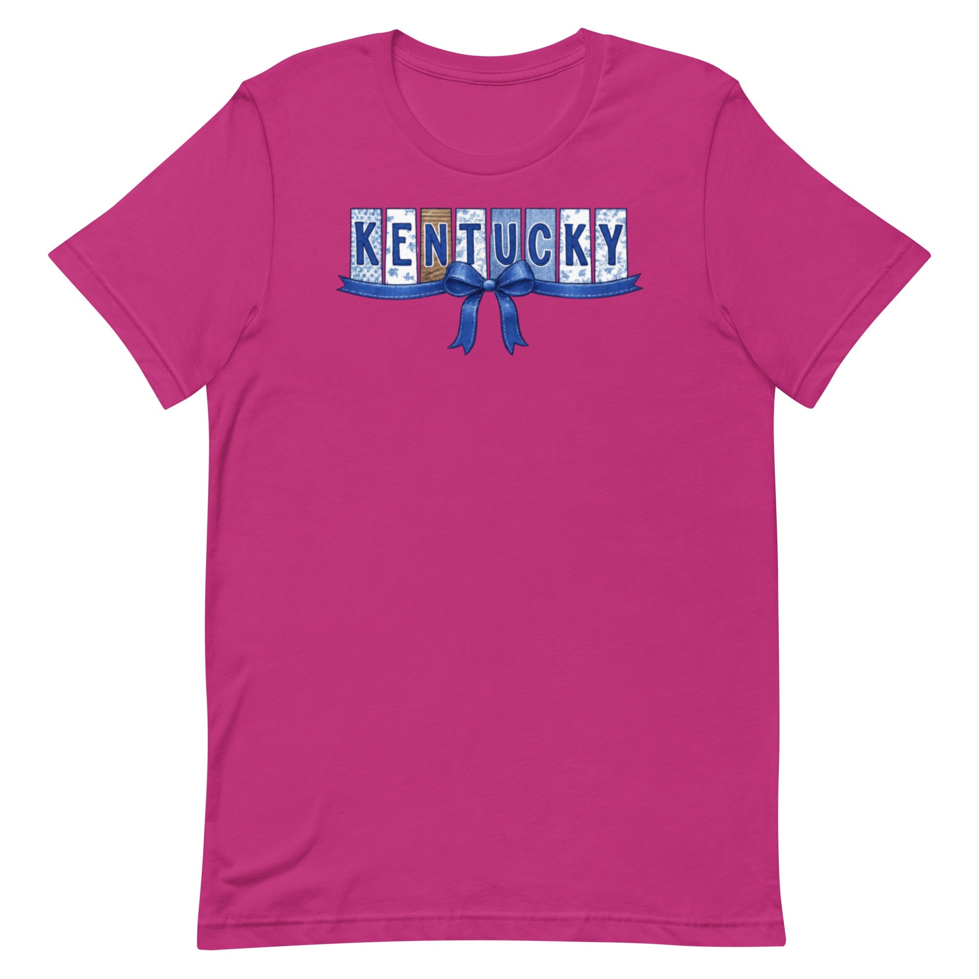 Kentucky Blue Ribbon Script Tee | Vintage Panel Design | Classic - Bluegrass Elite Apparel LLC