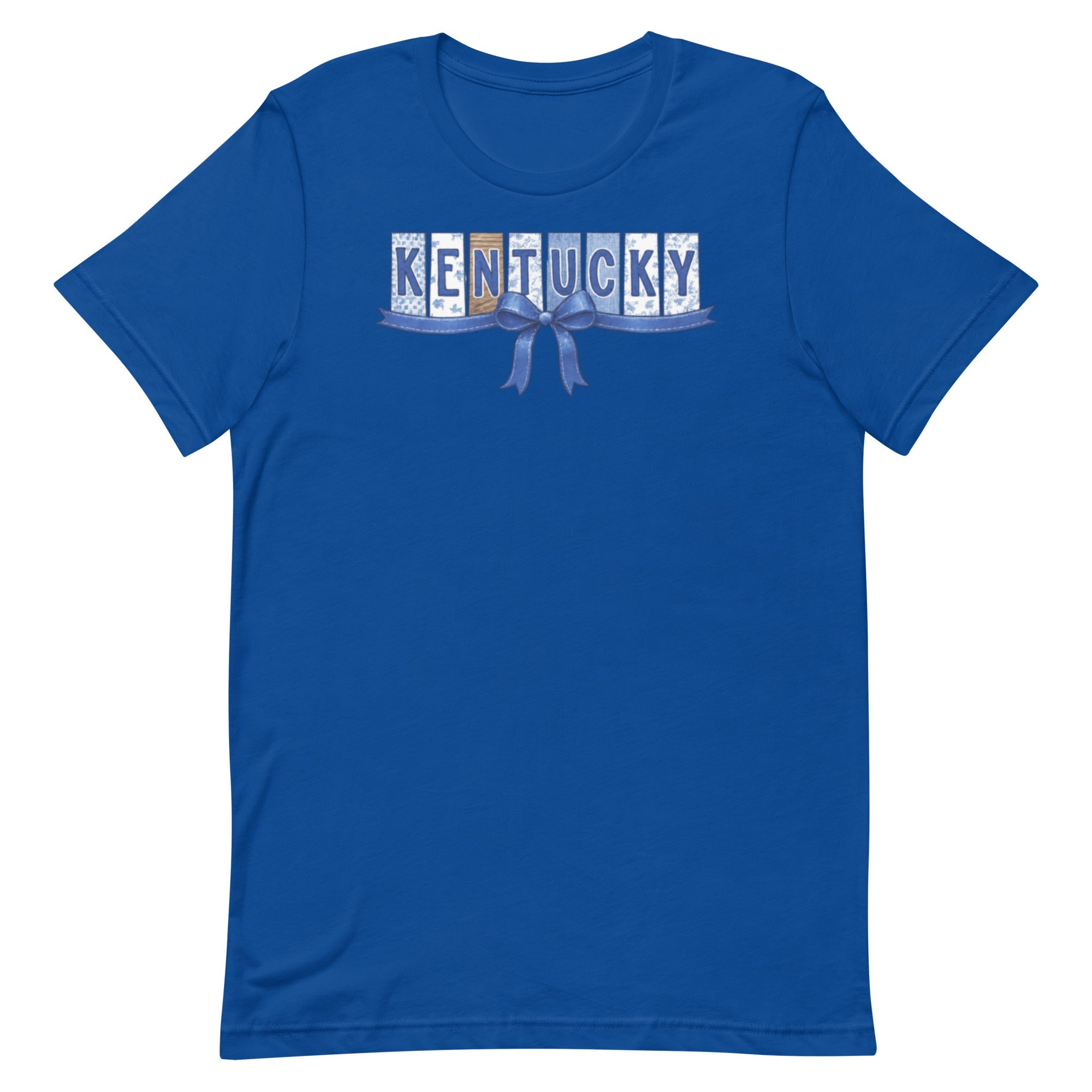 Kentucky Blue Ribbon Script Tee | Vintage Panel Design | Classic - Bluegrass Elite Apparel LLC