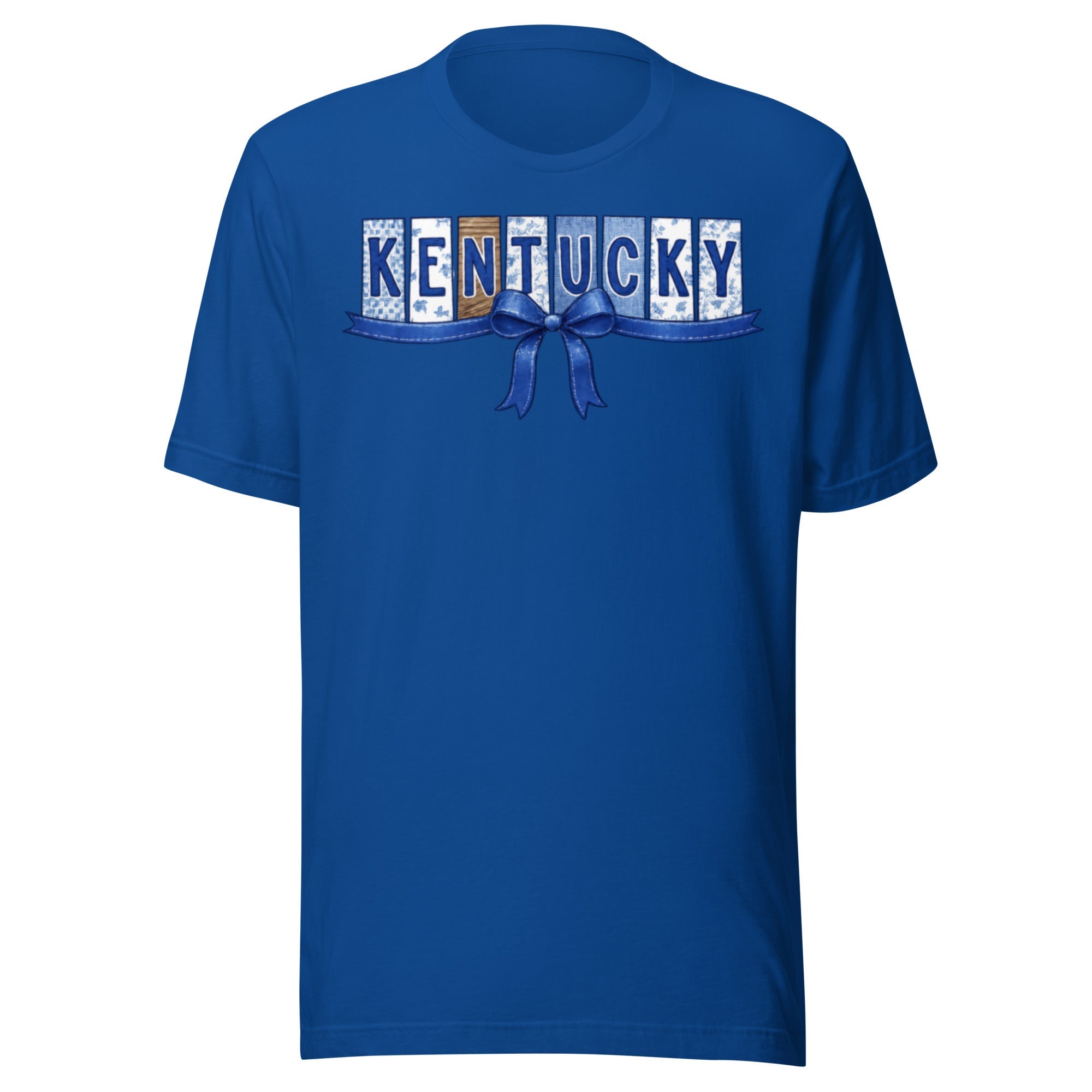 Kentucky Blue Ribbon Script Tee | Vintage Panel Design | Classic - Bluegrass Elite Apparel LLC