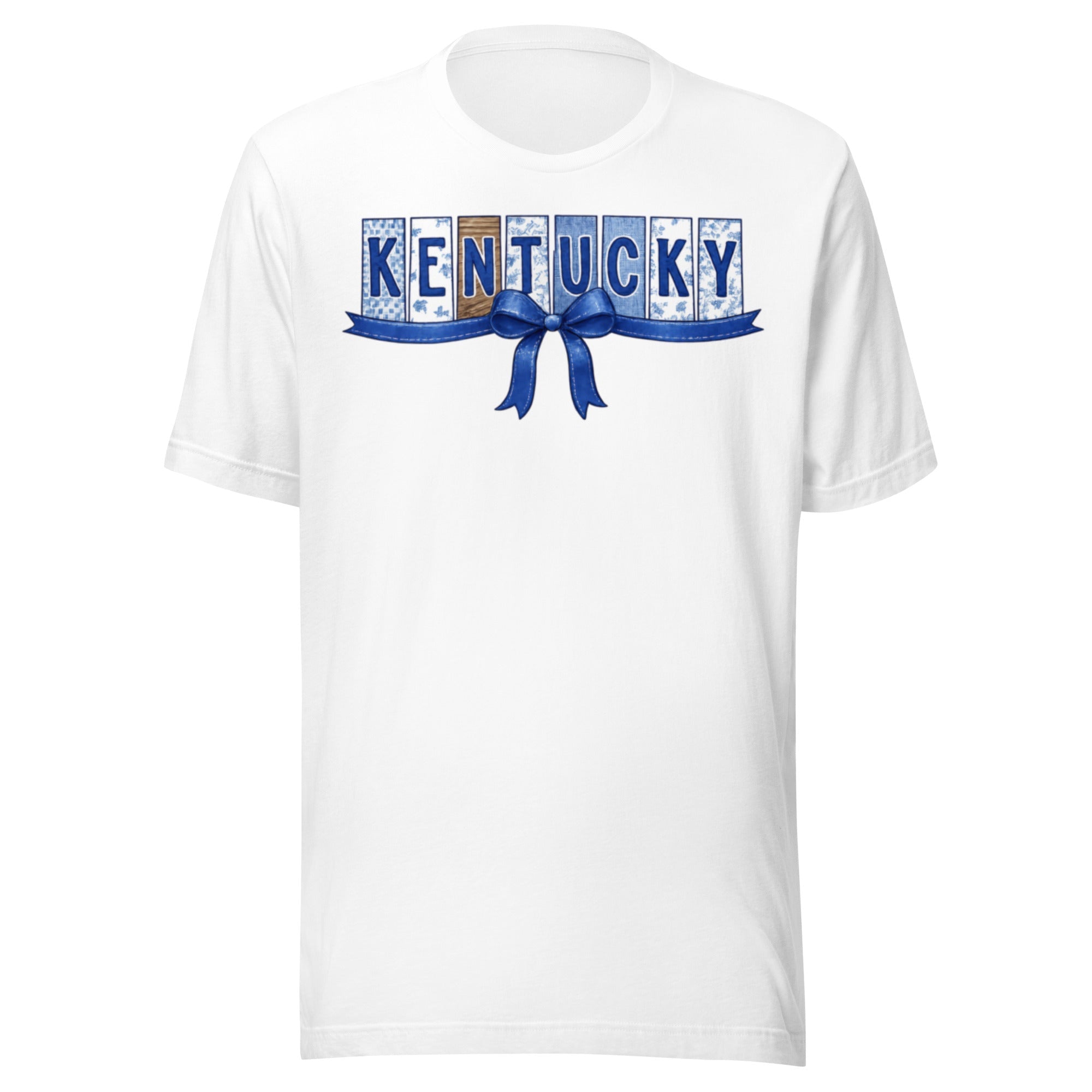 Kentucky Blue Ribbon Script Tee | Vintage Panel Design | Classic - Bluegrass Elite Apparel LLC