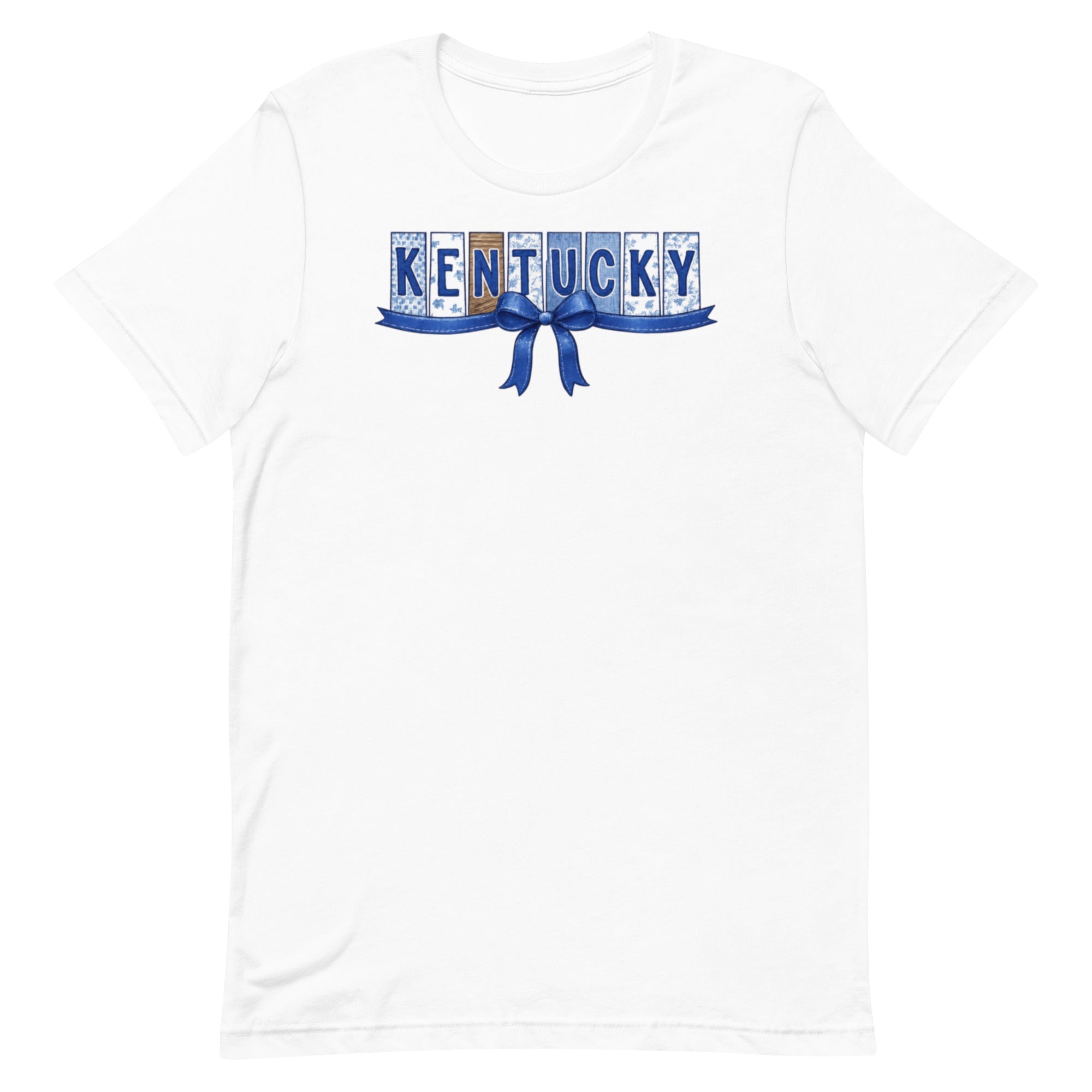 Kentucky Blue Ribbon Script Tee | Vintage Panel Design | Classic - Bluegrass Elite Apparel LLC