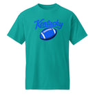 Kentucky Blue Script Ball DryBlend T-Shirt | Minimal Sports Design | Performance Cotton - Bluegrass Elite Apparel LLC
