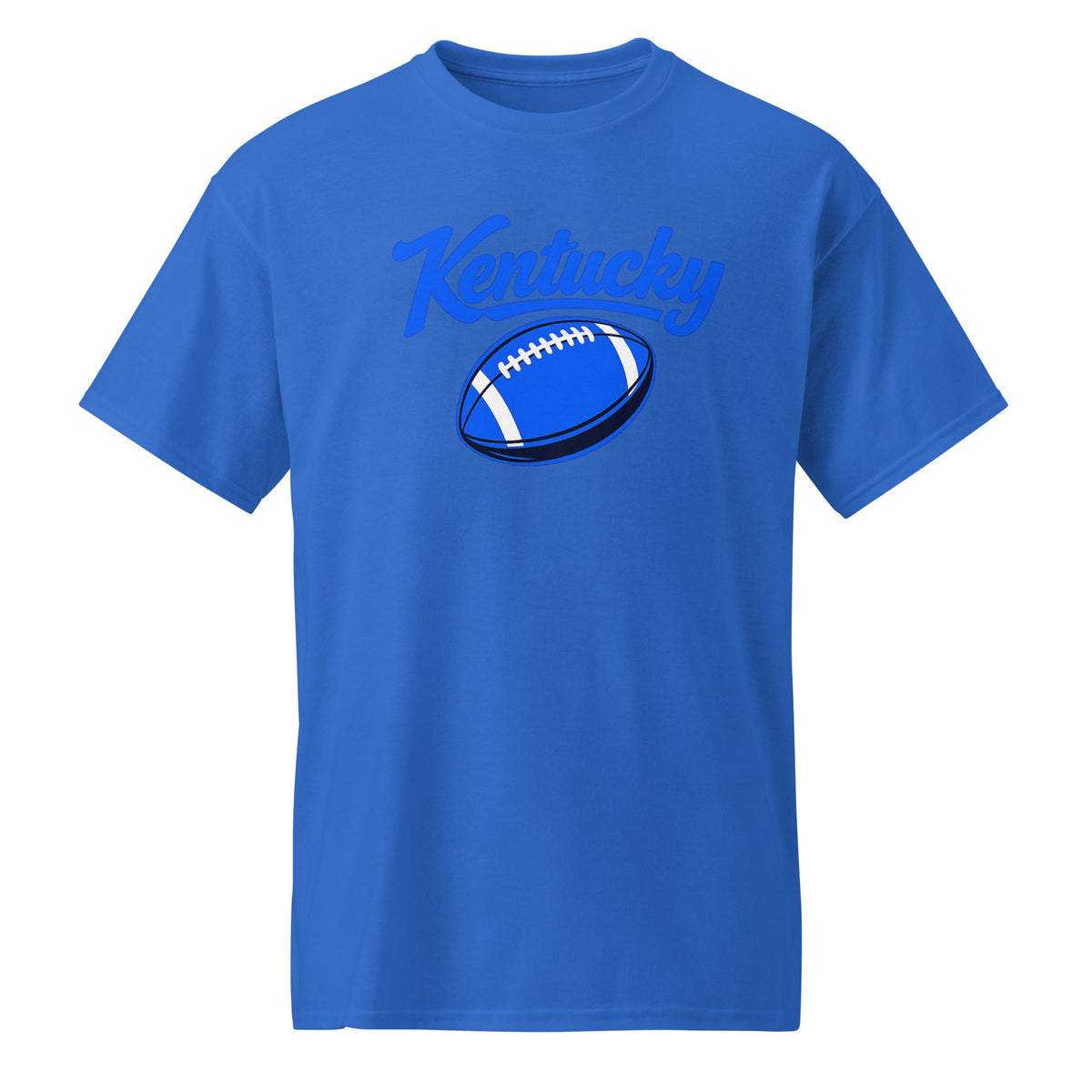 Kentucky Blue Script Ball DryBlend T-Shirt | Minimal Sports Design | Performance Cotton - Bluegrass Elite Apparel LLC