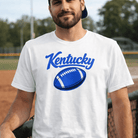 Kentucky Blue Script Ball DryBlend T-Shirt | Minimal Sports Design | Performance Cotton - Bluegrass Elite Apparel LLC