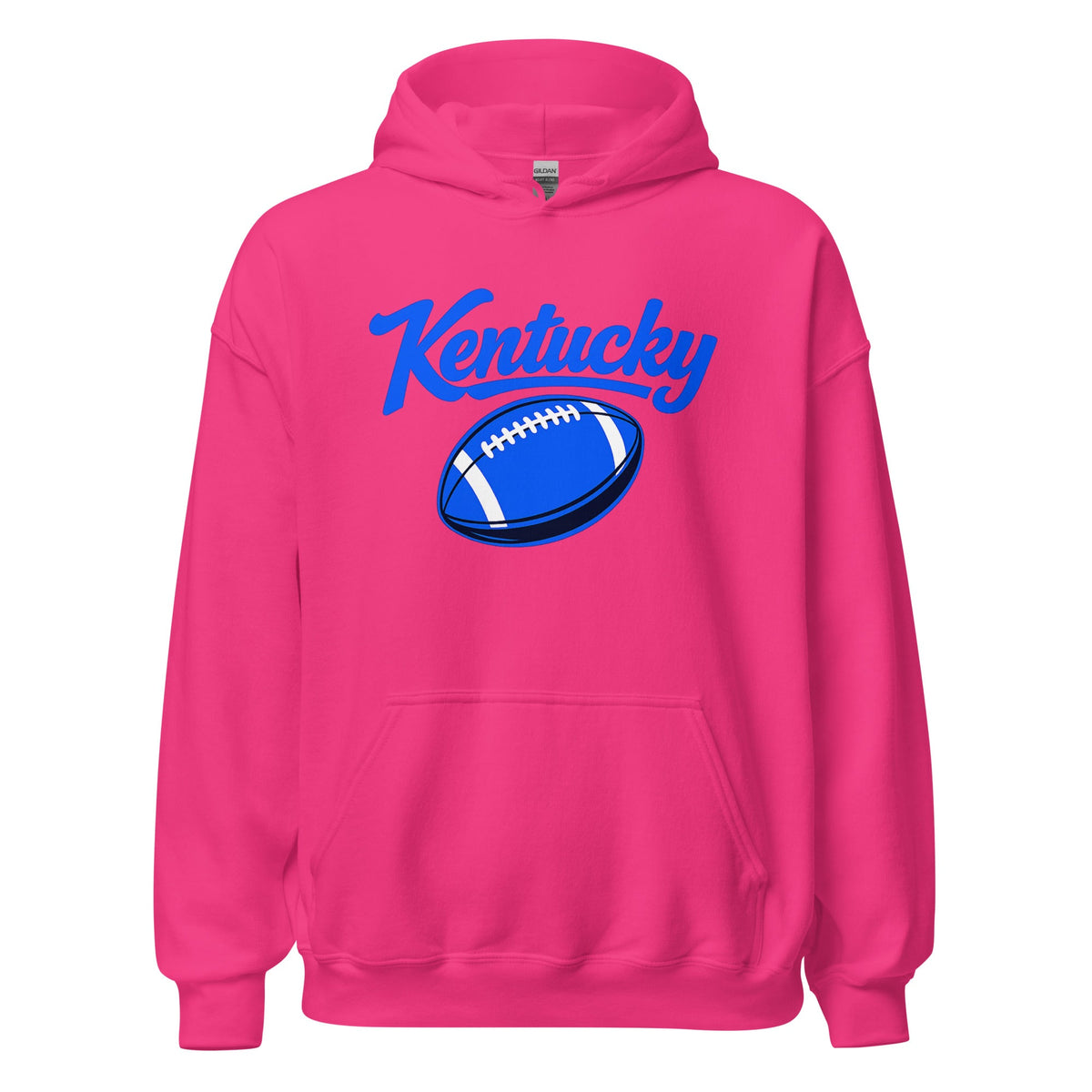 Kentucky Blue Script Ball Hoodie | Minimal Sports Design | Classic Fleece Pullover - Bluegrass Elite Apparel LLC