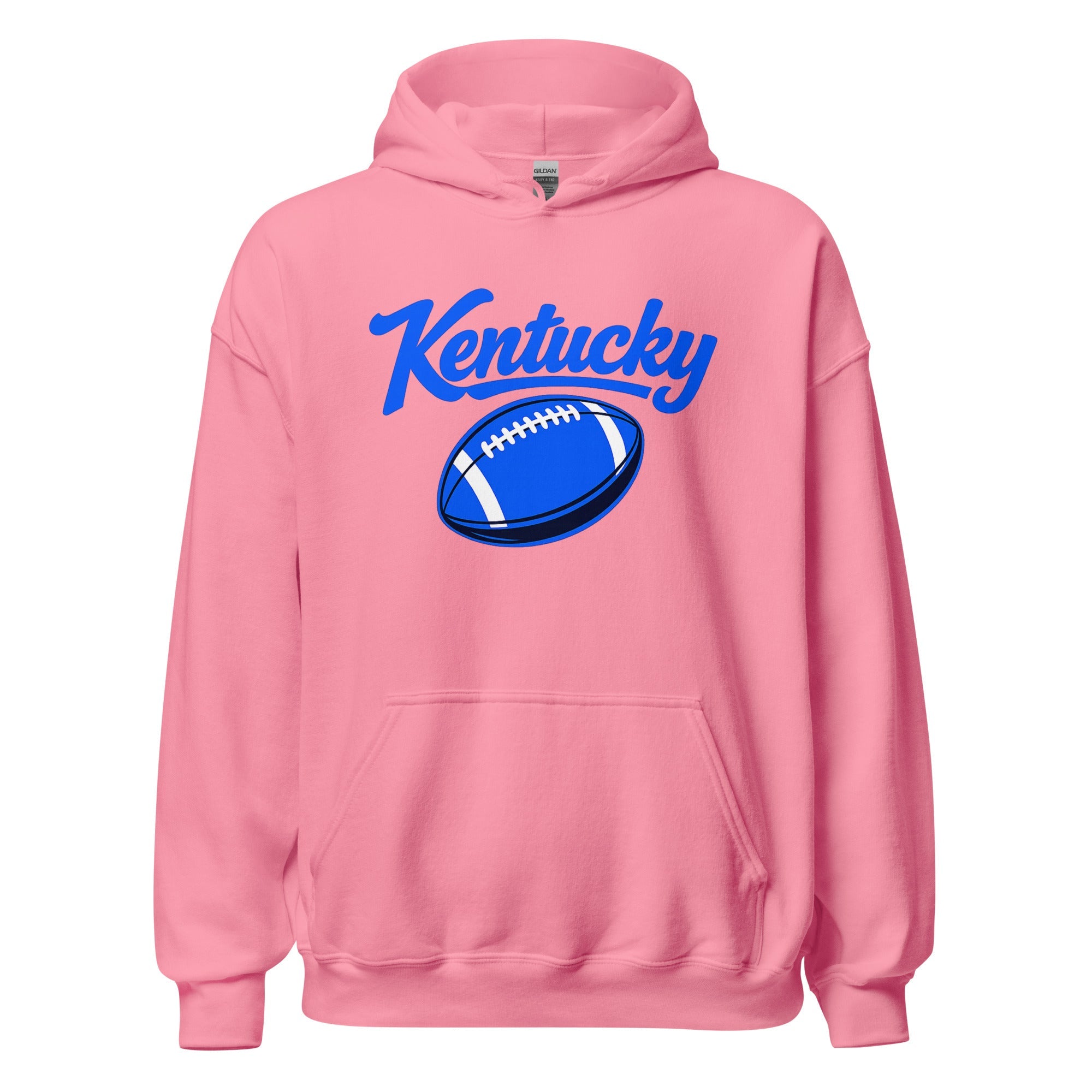 Kentucky Blue Script Ball Hoodie | Minimal Sports Design | Classic Fleece Pullover - Bluegrass Elite Apparel LLC