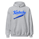 Kentucky Blue Script Ball Hoodie | Vintage Bat Graphic Pullover - Bluegrass Elite Apparel LLC