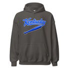 Kentucky Blue Script Ball Hoodie | Vintage Bat Graphic Pullover - Bluegrass Elite Apparel LLC