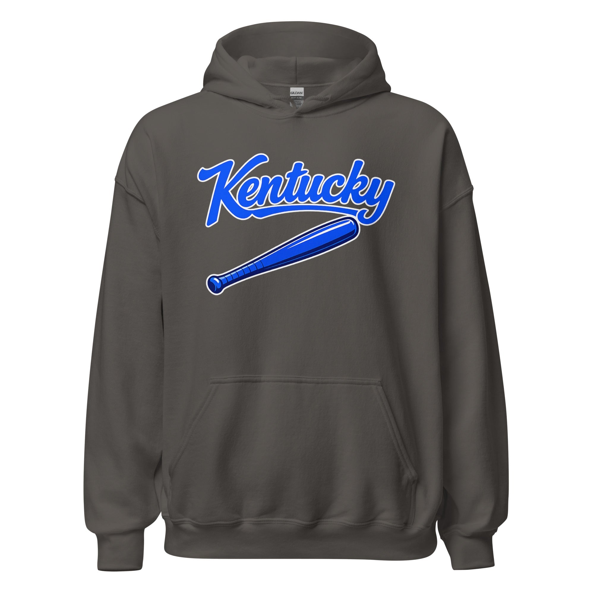 Kentucky Blue Script Ball Hoodie | Vintage Bat Graphic Pullover - Bluegrass Elite Apparel LLC