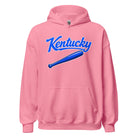 Kentucky Blue Script Ball Hoodie | Vintage Bat Graphic Pullover - Bluegrass Elite Apparel LLC