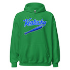 Kentucky Blue Script Ball Hoodie | Vintage Bat Graphic Pullover - Bluegrass Elite Apparel LLC