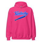 Kentucky Blue Script Ball Hoodie | Vintage Bat Graphic Pullover - Bluegrass Elite Apparel LLC