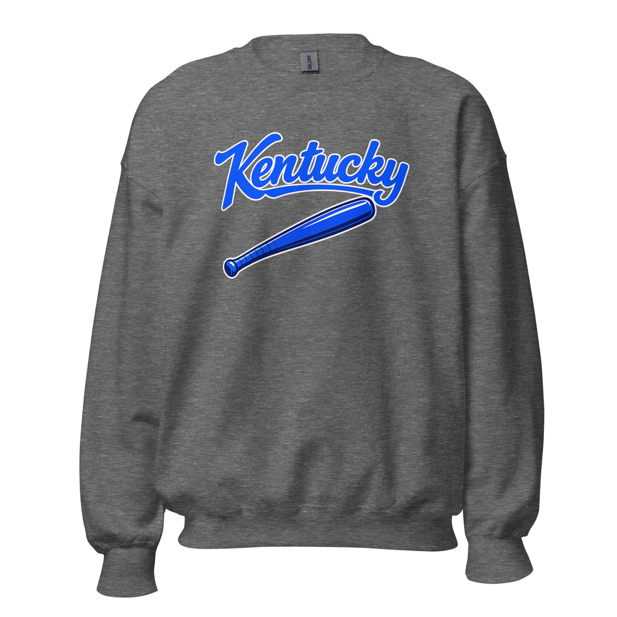 Kentucky Blue Script Ball Sweatshirt | Vintage Bat Graphic Crewneck - Bluegrass Elite Apparel LLC