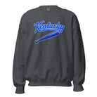 Kentucky Blue Script Ball Sweatshirt | Vintage Bat Graphic Crewneck - Bluegrass Elite Apparel LLC
