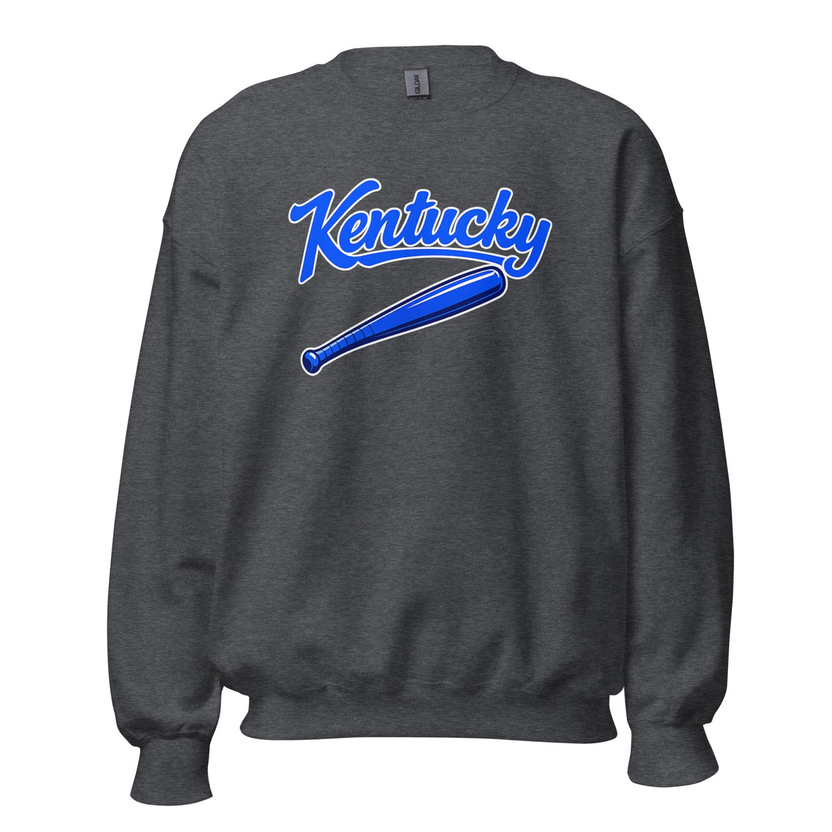 Kentucky Blue Script Ball Sweatshirt | Vintage Bat Graphic Crewneck - Bluegrass Elite Apparel LLC