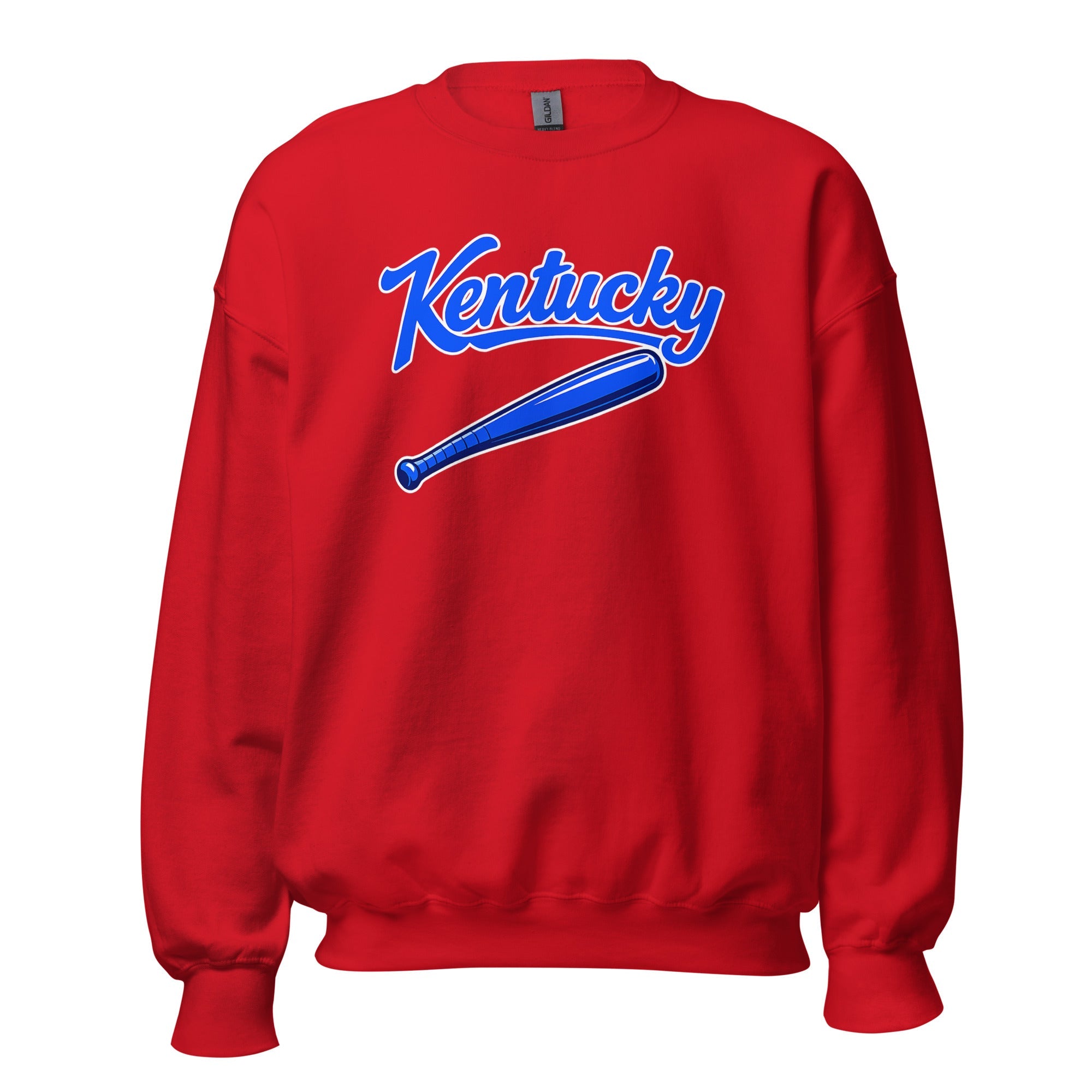 Kentucky Blue Script Ball Sweatshirt | Vintage Bat Graphic Crewneck - Bluegrass Elite Apparel LLC