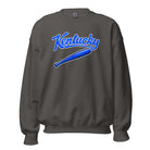 Kentucky Blue Script Ball Sweatshirt | Vintage Bat Graphic Crewneck - Bluegrass Elite Apparel LLC