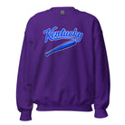 Kentucky Blue Script Ball Sweatshirt | Vintage Bat Graphic Crewneck - Bluegrass Elite Apparel LLC