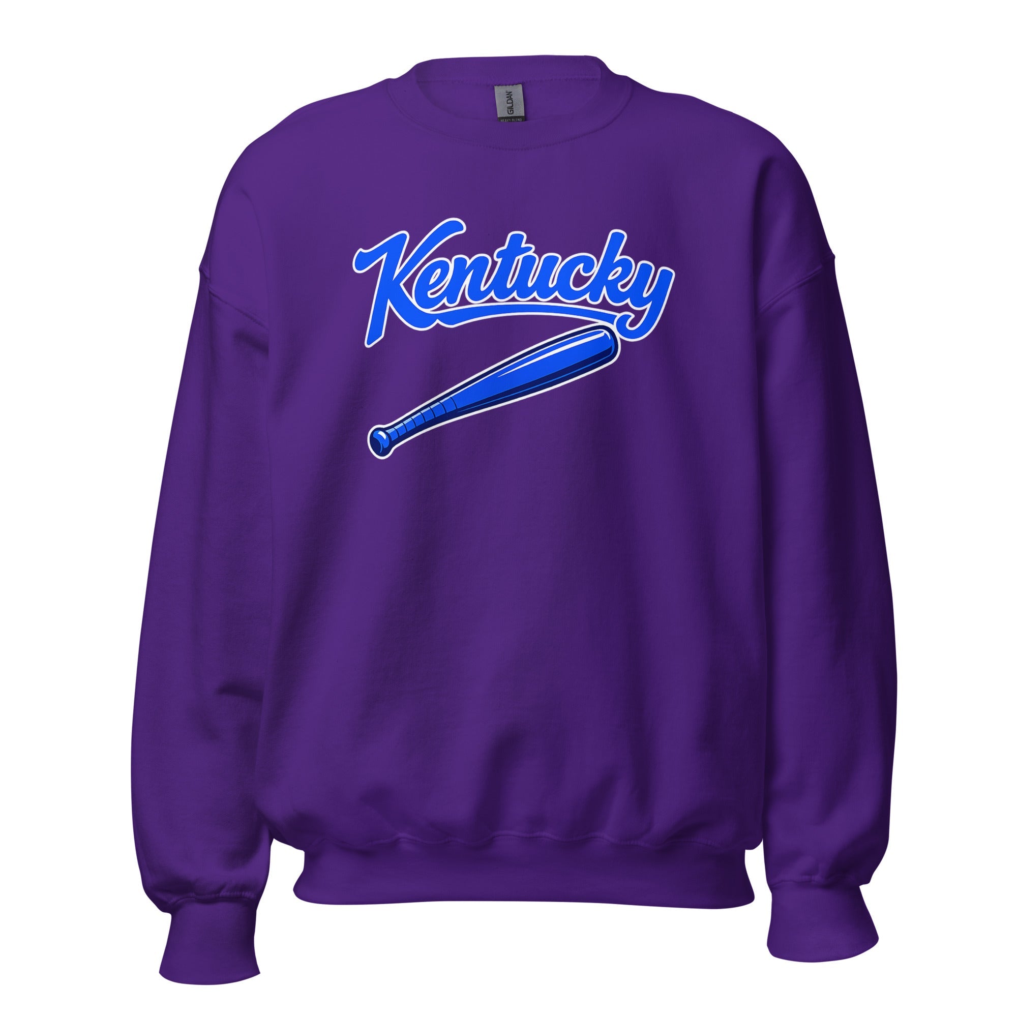 Kentucky Blue Script Ball Sweatshirt | Vintage Bat Graphic Crewneck - Bluegrass Elite Apparel LLC