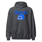 Kentucky Blue Script Helmet Hoodie | Football Design | Classic Fleece Pullover - Bluegrass Elite Apparel LLC
