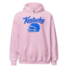 Kentucky Blue Script Helmet Hoodie | Football Design | Classic Fleece Pullover - Bluegrass Elite Apparel LLC