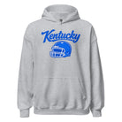 Kentucky Blue Script Helmet Hoodie | Football Design | Classic Fleece Pullover - Bluegrass Elite Apparel LLC
