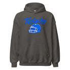 Kentucky Blue Script Helmet Hoodie | Football Design | Classic Fleece Pullover - Bluegrass Elite Apparel LLC