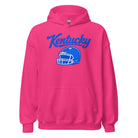 Kentucky Blue Script Helmet Hoodie | Football Design | Classic Fleece Pullover - Bluegrass Elite Apparel LLC