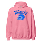 Kentucky Blue Script Helmet Hoodie | Football Design | Classic Fleece Pullover - Bluegrass Elite Apparel LLC