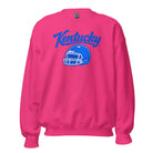 Kentucky Blue Script Helmet Sweatshirt | Minimal Sports Design | Classic Crewneck - Bluegrass Elite Apparel LLC