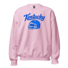 Kentucky Blue Script Helmet Sweatshirt | Minimal Sports Design | Classic Crewneck - Bluegrass Elite Apparel LLC