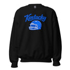 Kentucky Blue Script Helmet Sweatshirt | Minimal Sports Design | Classic Crewneck - Bluegrass Elite Apparel LLC